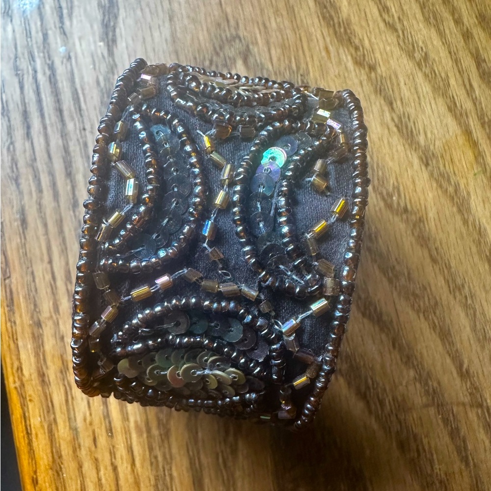 Boho Chic Beaded Bracelet, Purple/Brown